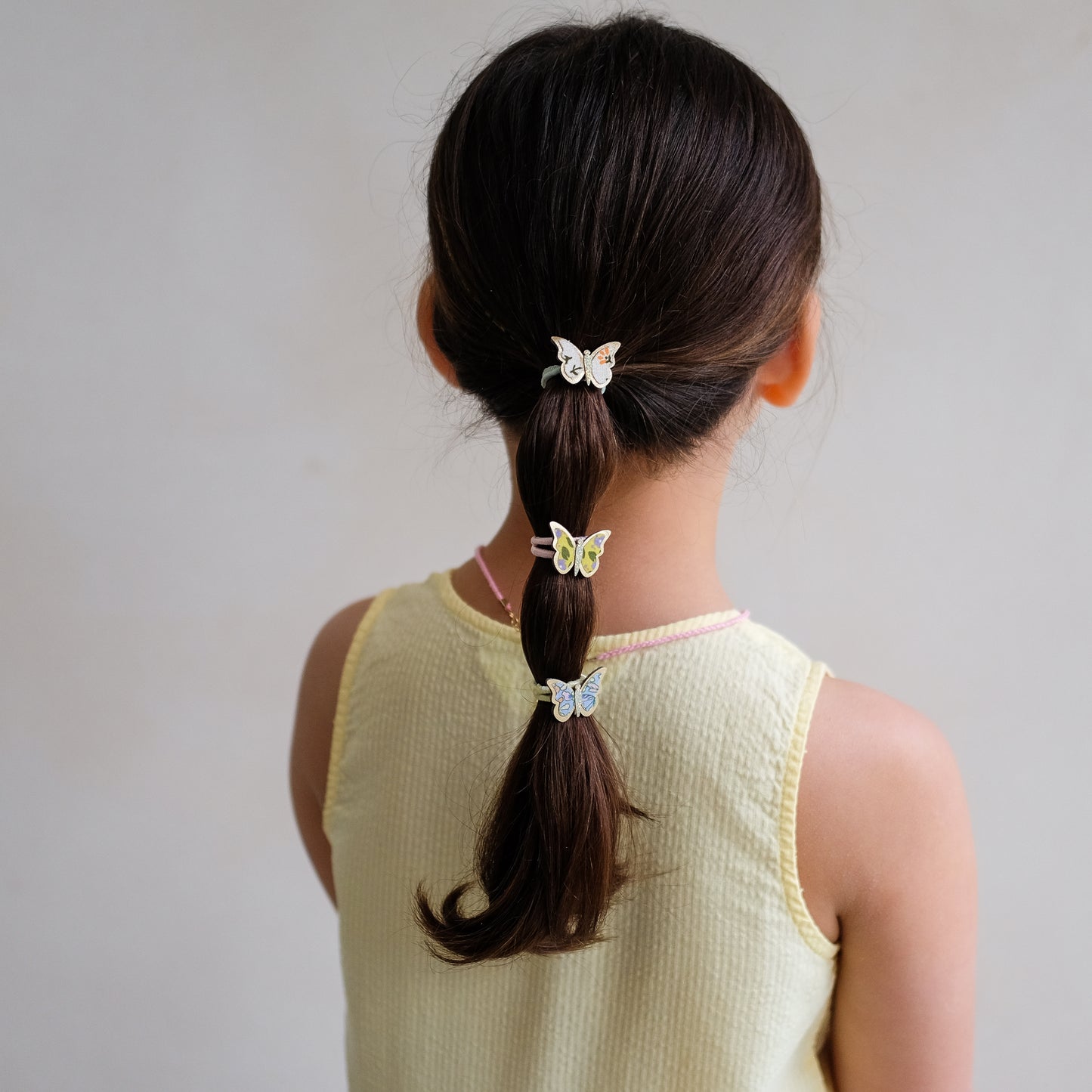 DIMM: Hárteygjur mini · 6 stk · Floral butterfly