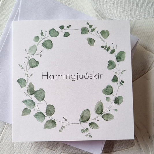 DIMM: Tækifæriskort · Hamingjuóskir grænt