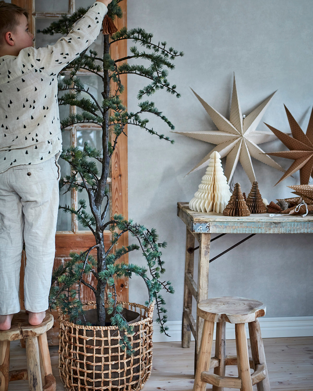 DIMM: Uni jólatré · Brown/white dot · M