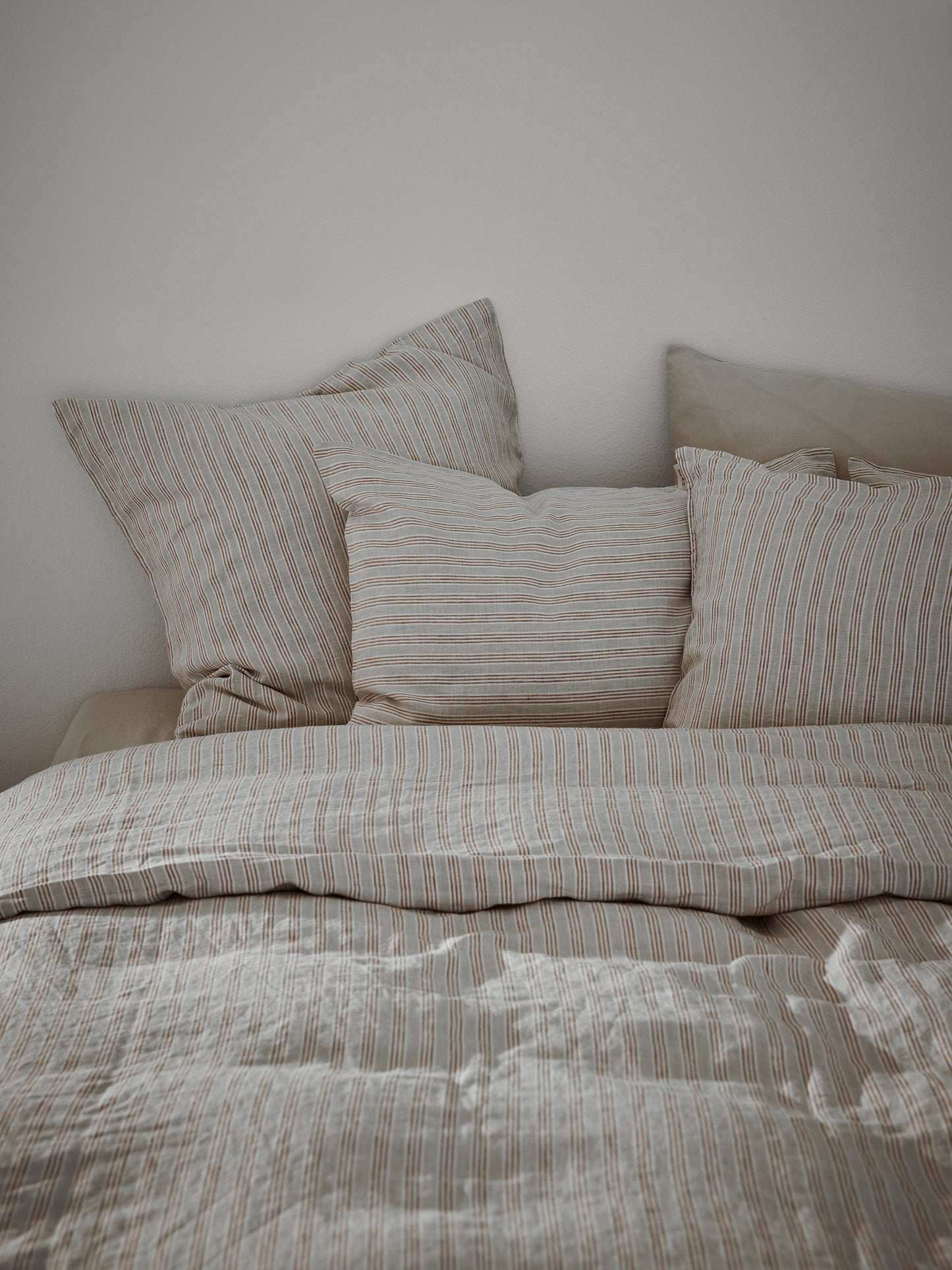 DIMM: Koddaver · 2pk · 100% hör · hazelnut stripe · 50x70 cm