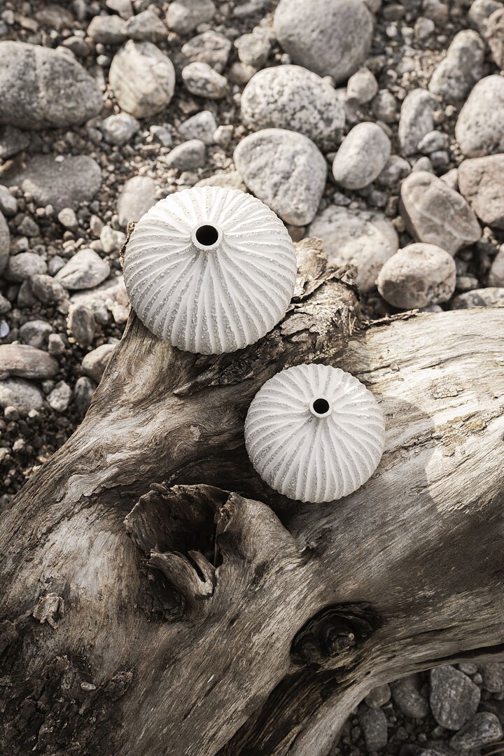 DIMM: Blómavasi · Bari Stone stripe · Light grey rough · 2 stærðir