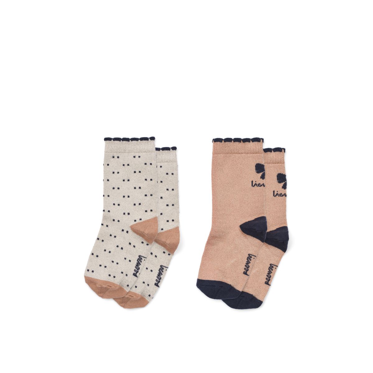 DIMM: BF LAGERSALA Liewood sokkar Azenore · 2 pk · Bow Tuscany rose / Double dots mix
