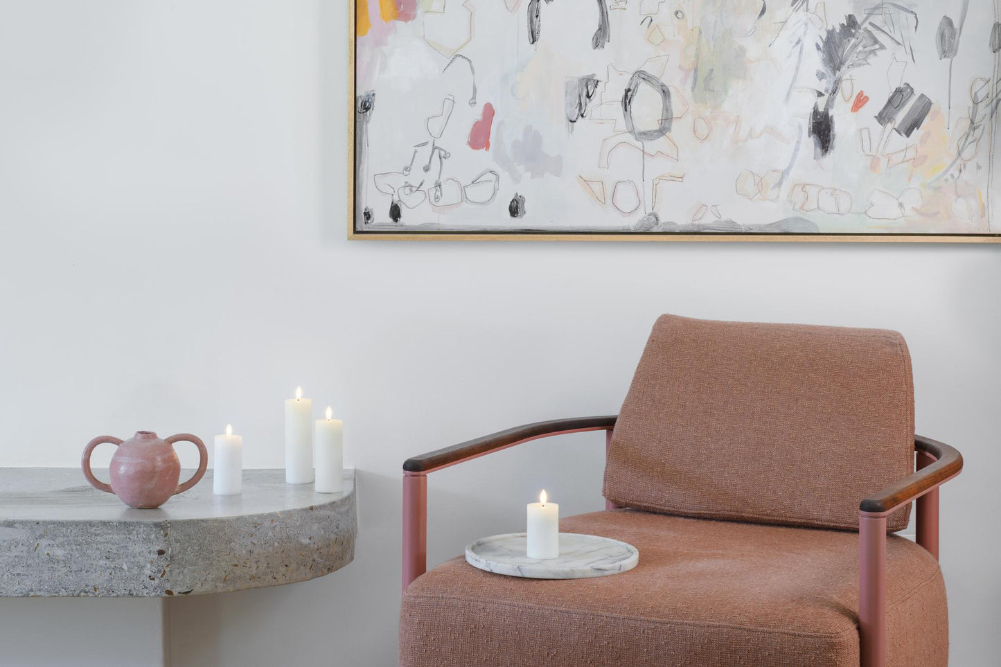 DIMM: Led kubbakerti Silk melted · white · 4,9 cm breidd