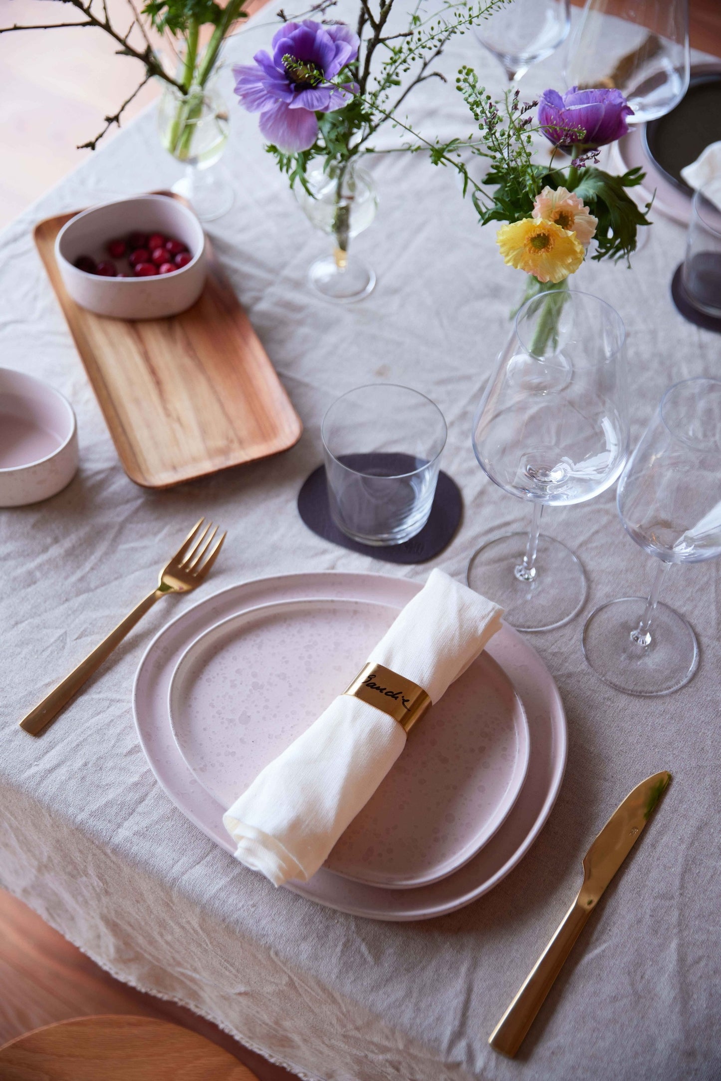 DIMM: Organic 3 skálar á viðarbakka · Nordic Nude