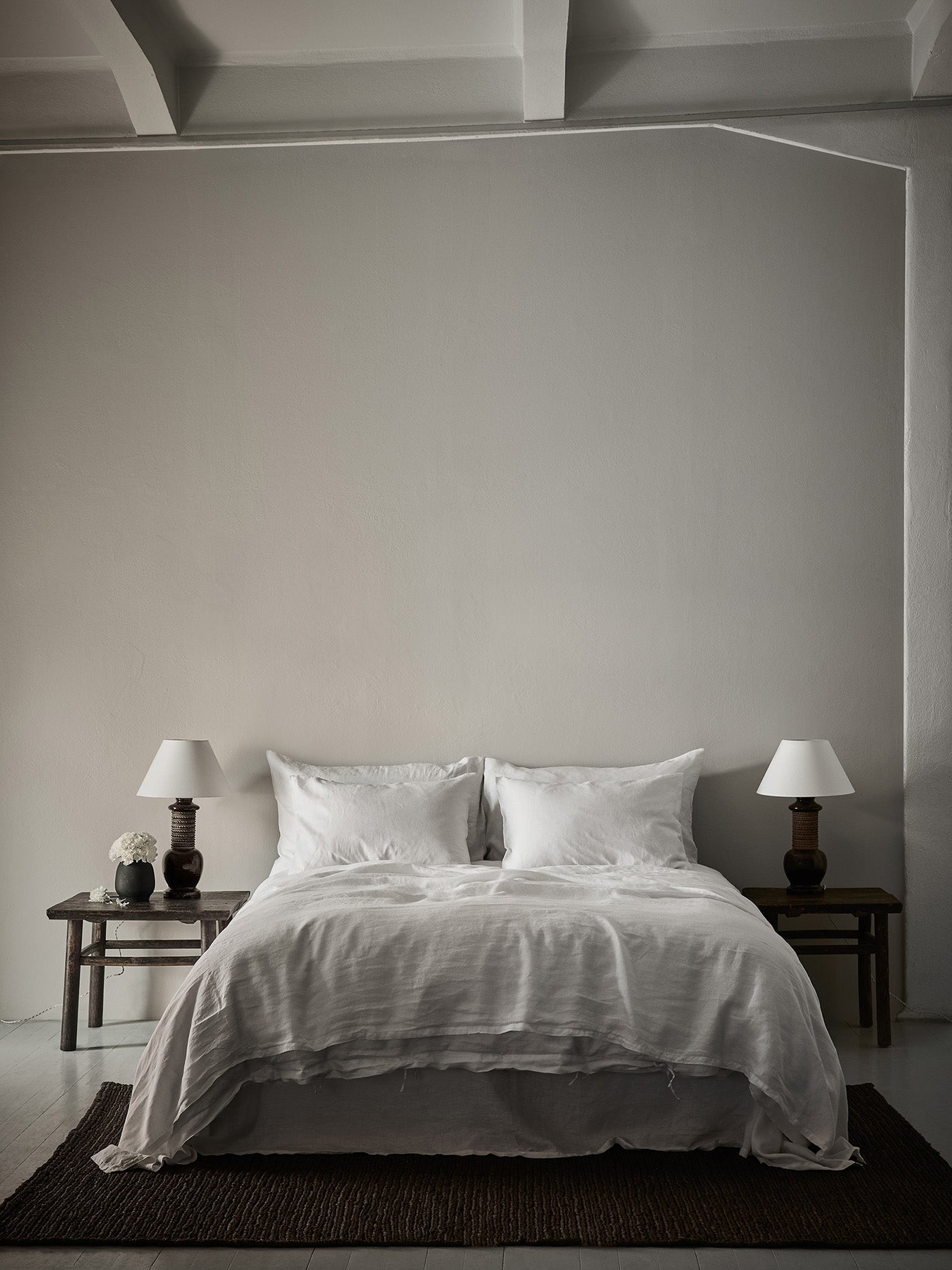 DIMM: Sængurver · 100% hör · bleached white · Tvöföld sæng 240x220 cm