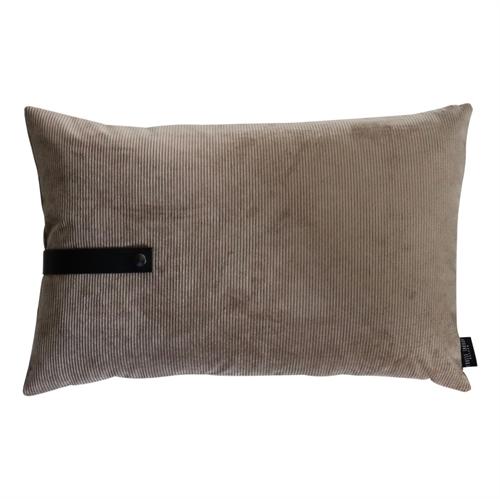 DIMM: Flauelspúði með leðuról · sand corderoy · 40x60