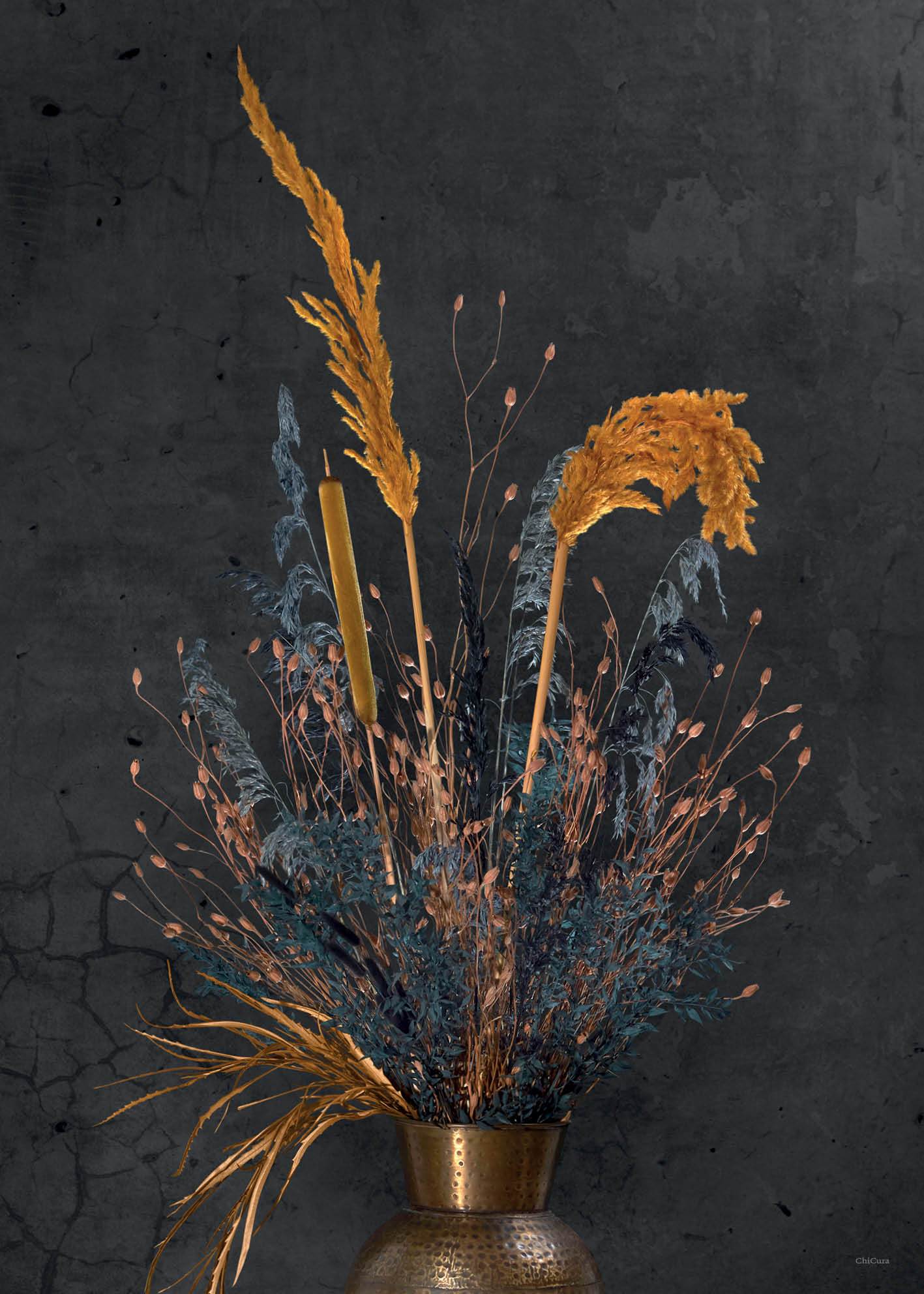 DIMM: Veggspjald · Vintage Flower CC7