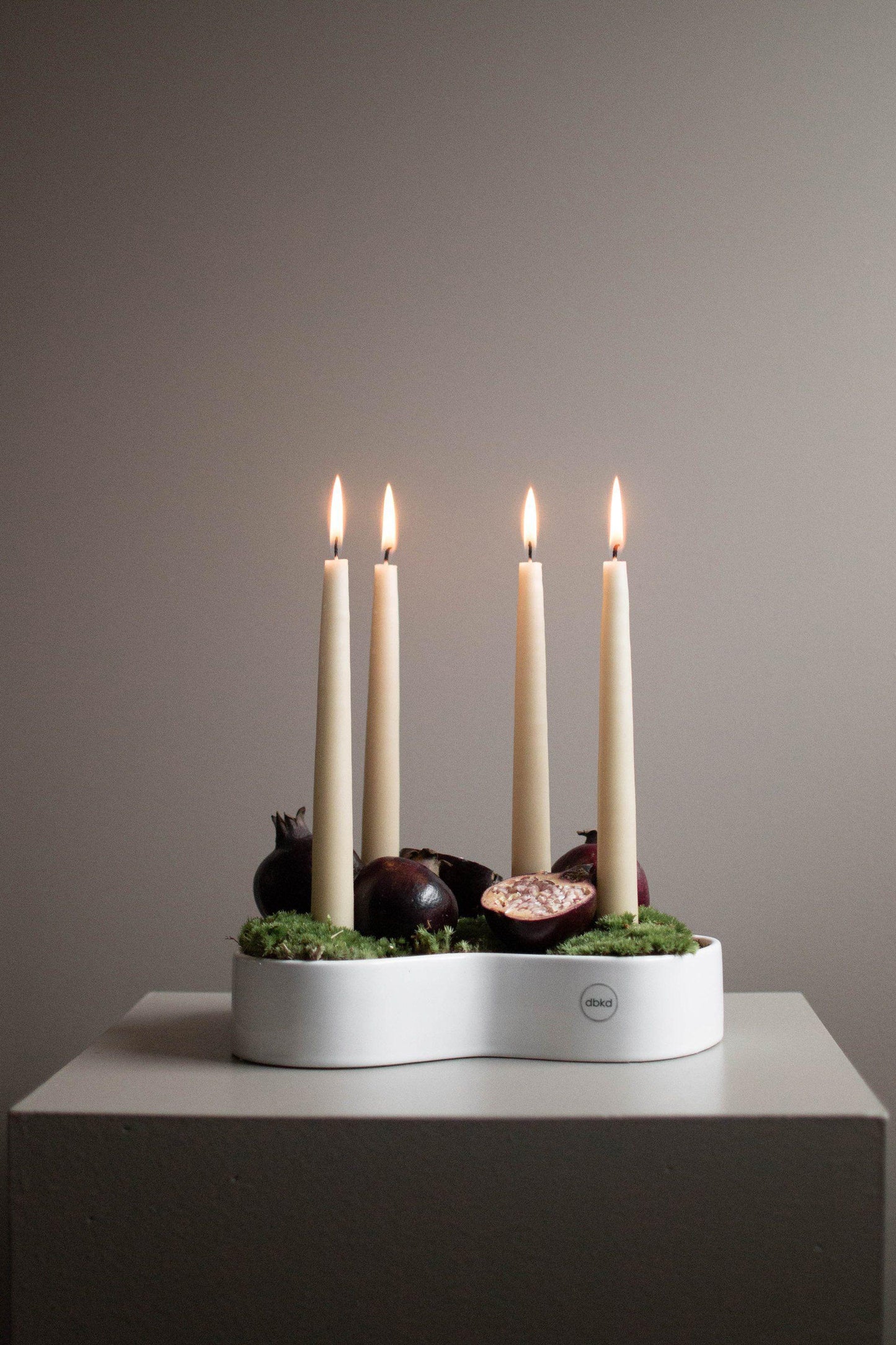 DIMM: Kertastjaki / aðventukrans · Fill me up · cast iron