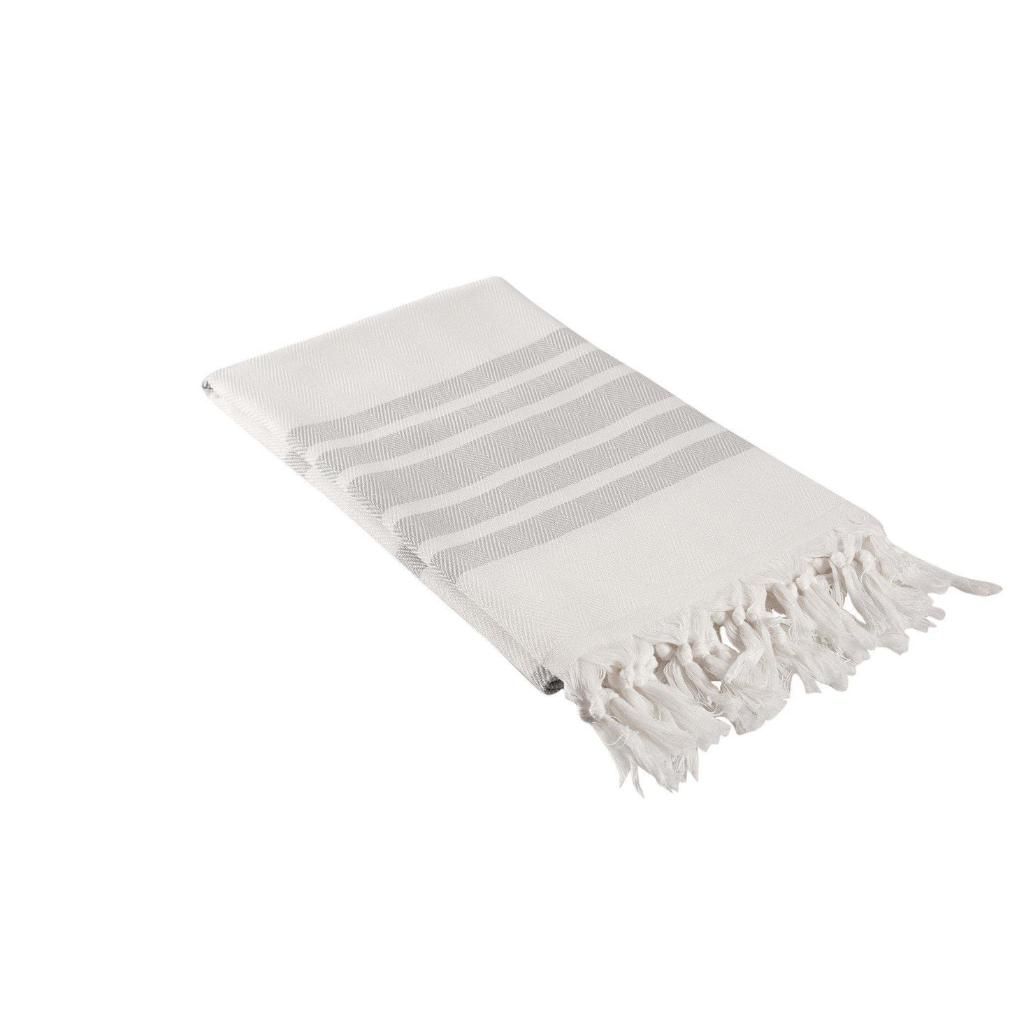 DIMM: Peshtemal Herringbone handklæði · hvítt/ljósgrátt