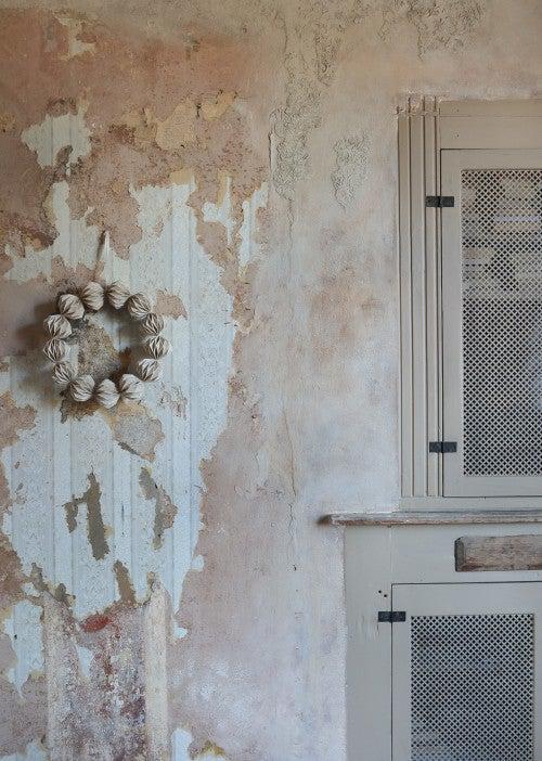 DIMM: Jólakrans · Linn natur · 40cm