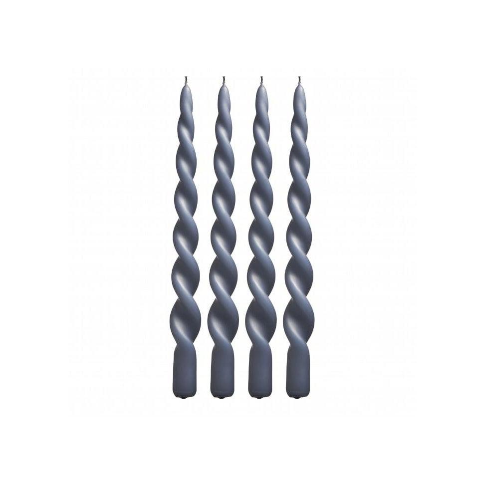 DIMM: Snúin kerti · 4 stk · Denim