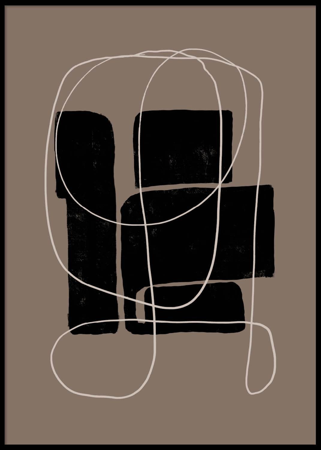 DIMM: BF LAGERSALA Paper Town veggspjald · Japandi Art 3