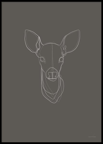 DIMM: Paper Town veggspjald · Digital Deer 50x70 cm