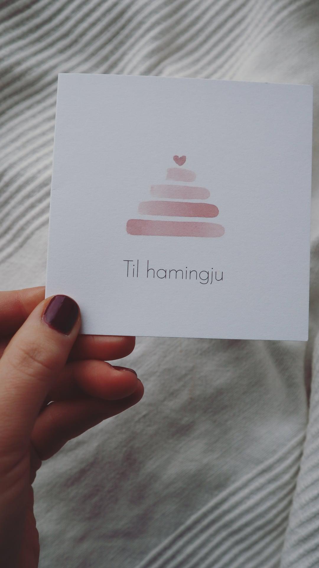 DIMM: Tækifæriskort · Til hamingju bleikt