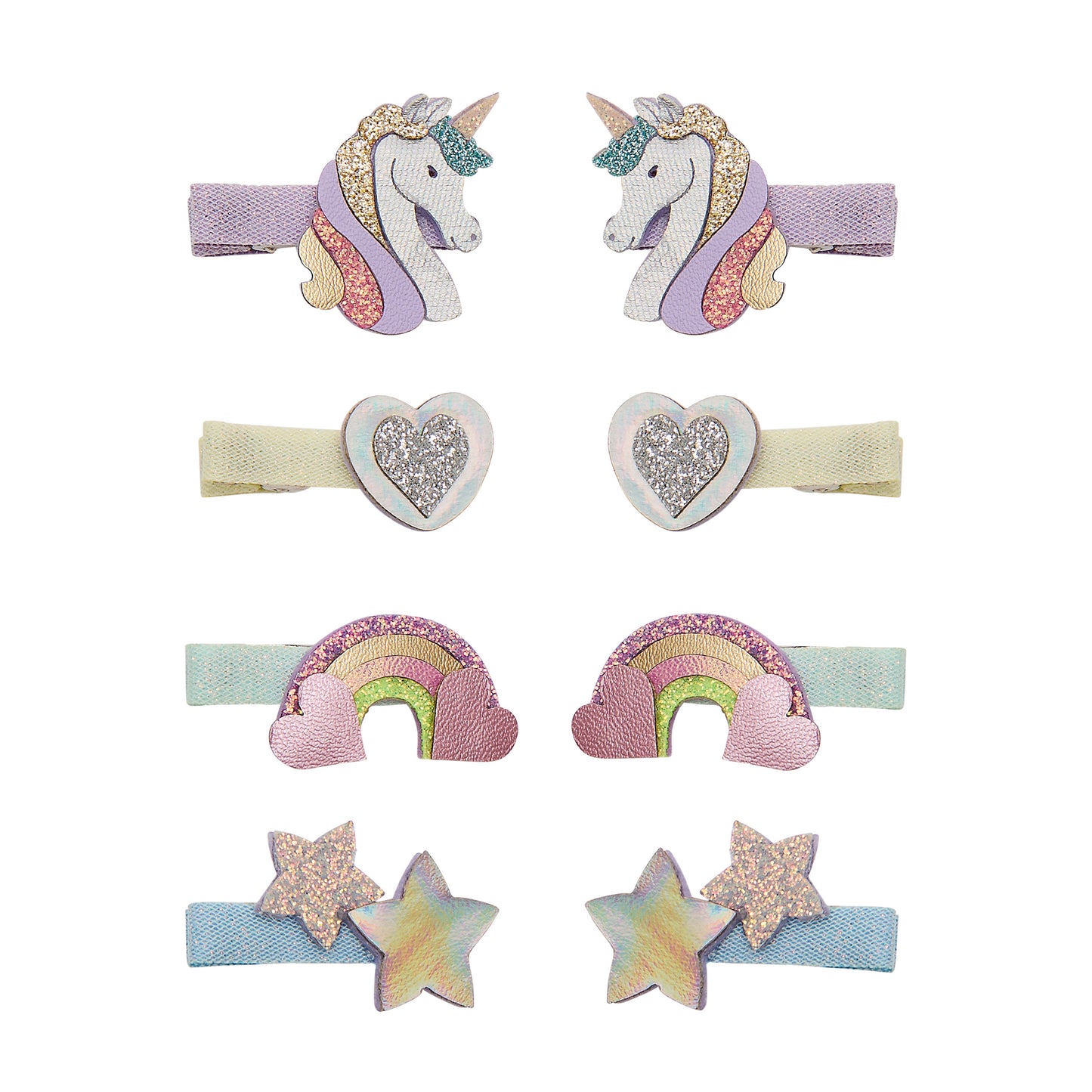 DIMM: Hárspennur mini · 8 stk · Dreamy unicorn
