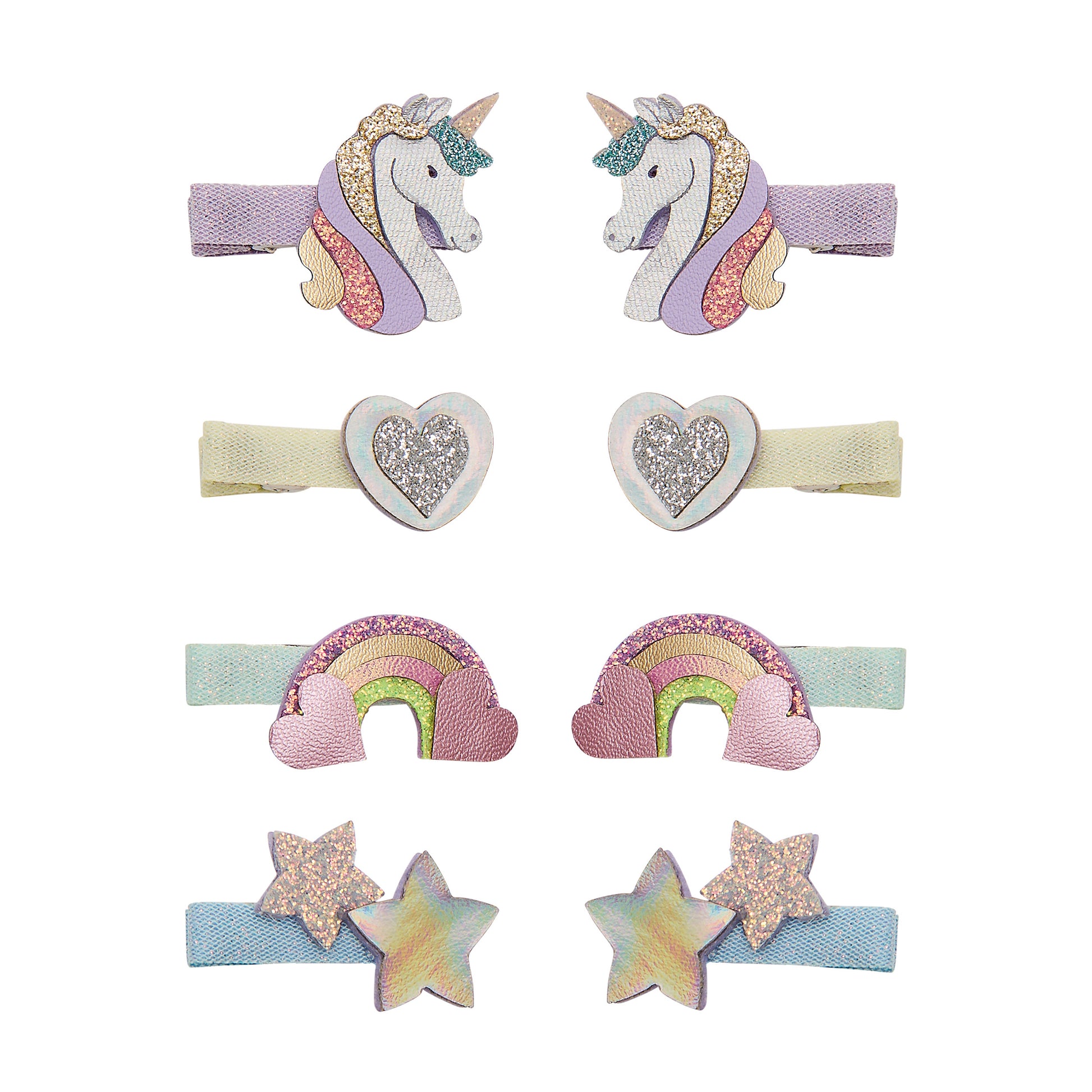 DIMM: Hárspennur mini · 8 stk · Dreamy unicorn