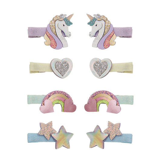 DIMM: Hárspennur mini · 8 stk · Dreamy unicorn