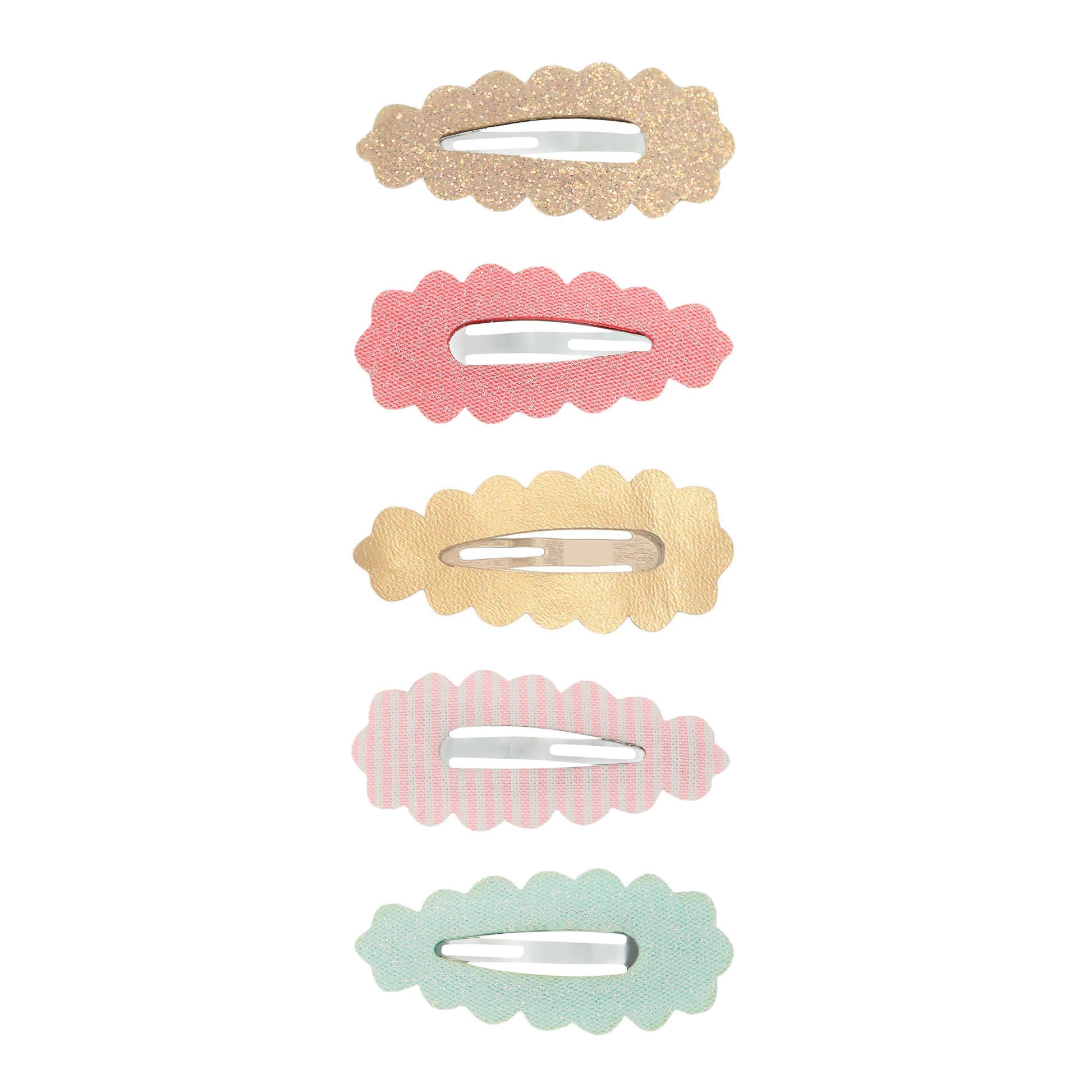 DIMM: Hárspennur mini · 5 stk · Scalloped edge