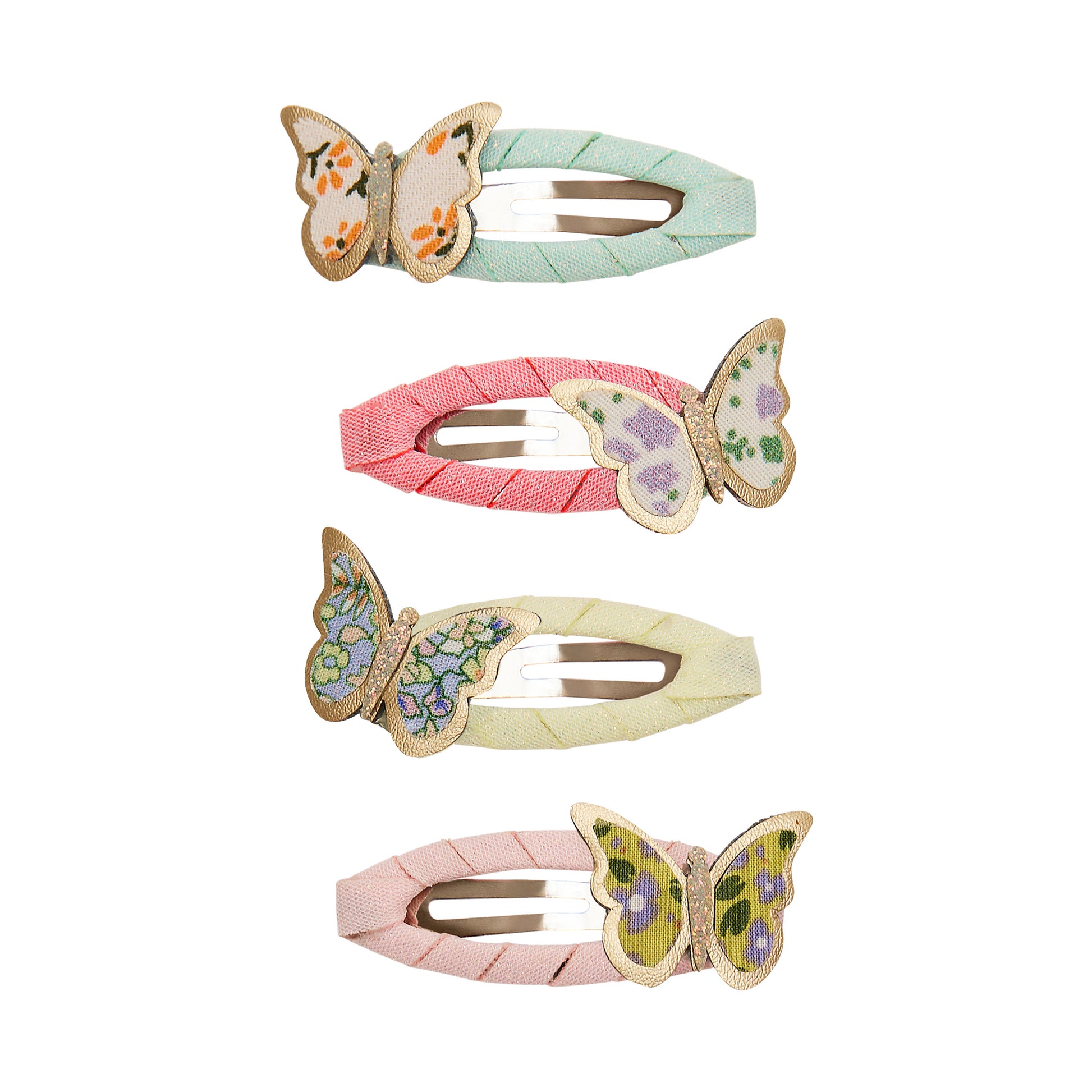 DIMM: Hárspennur mini · 4 stk · Floral butterfly