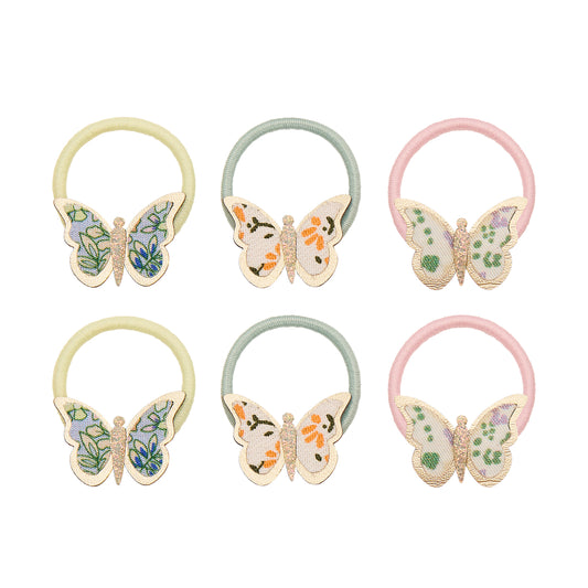 DIMM: Hárteygjur mini · 6 stk · Floral butterfly