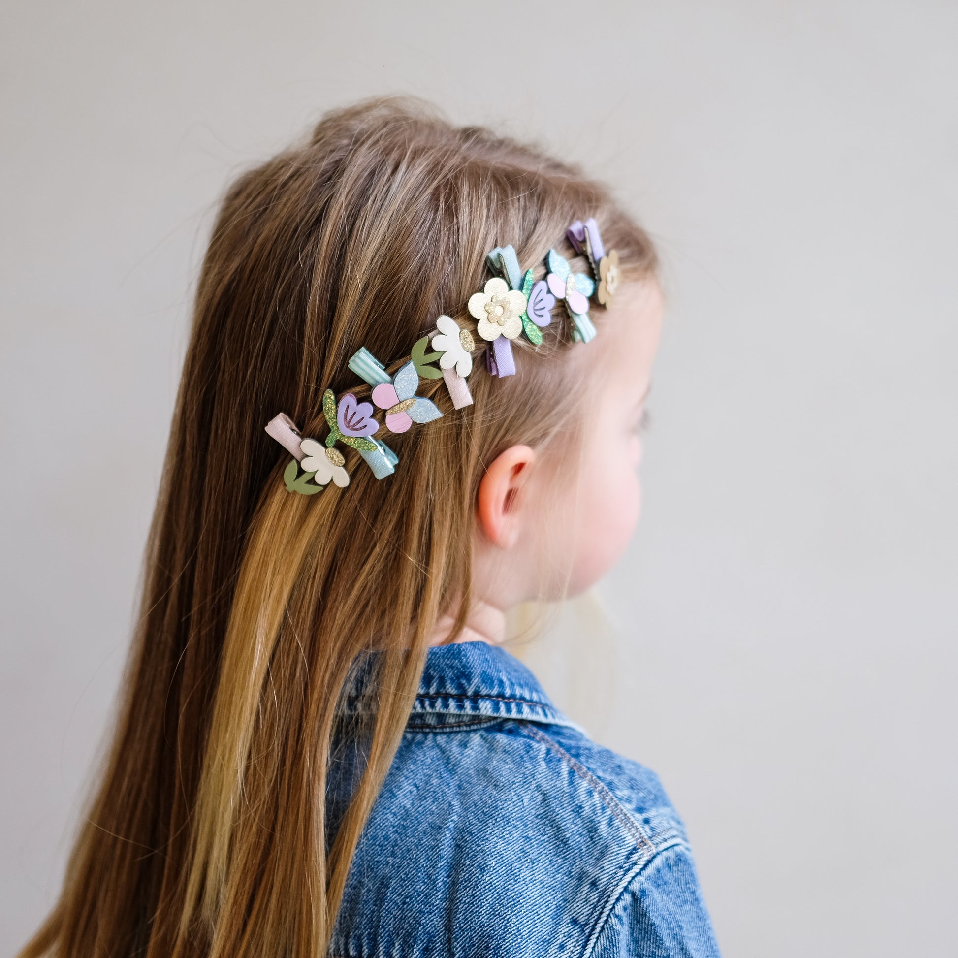 DIMM: Hárspennur mini · 8 stk · Flower garden