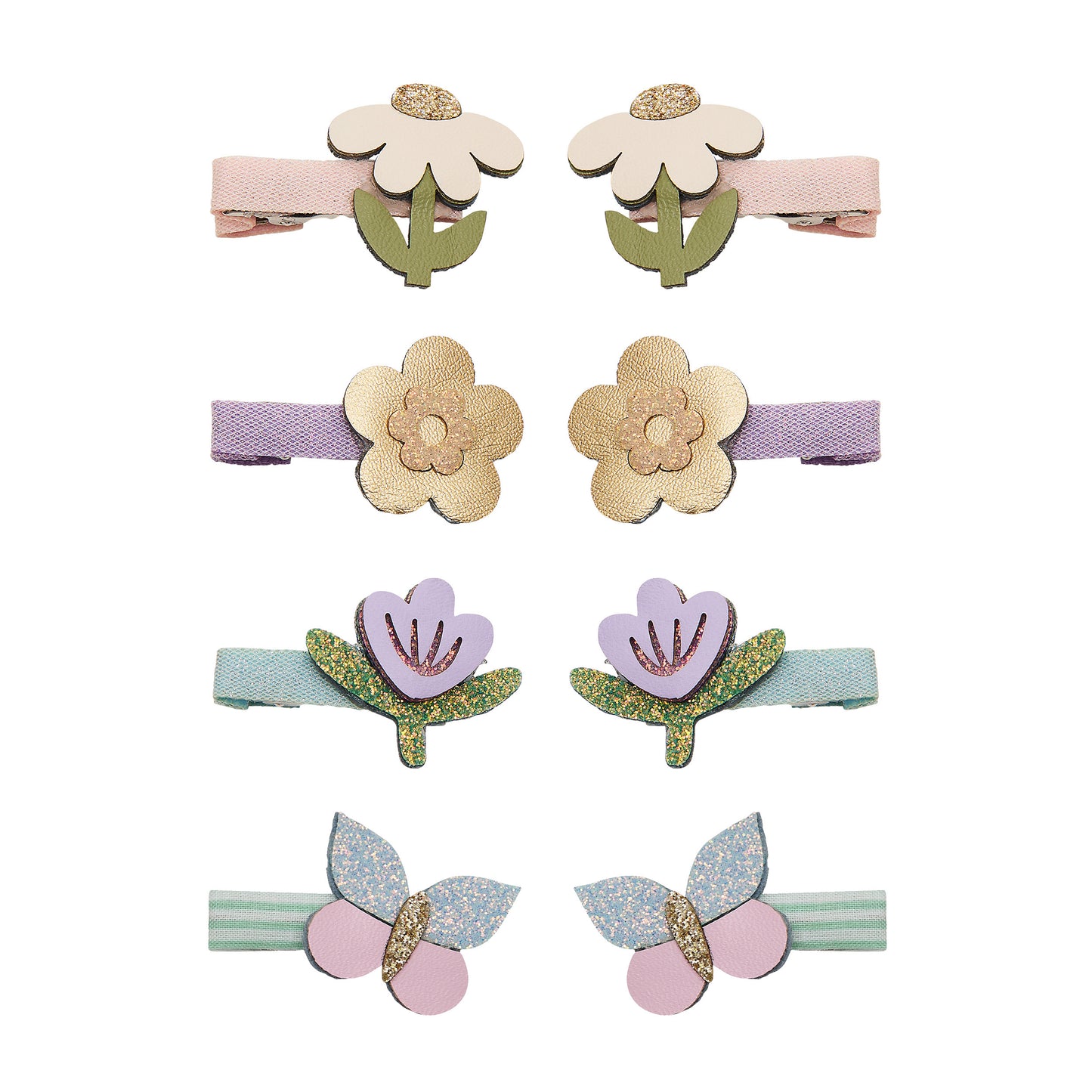 DIMM: Hárspennur mini · 8 stk · Flower garden