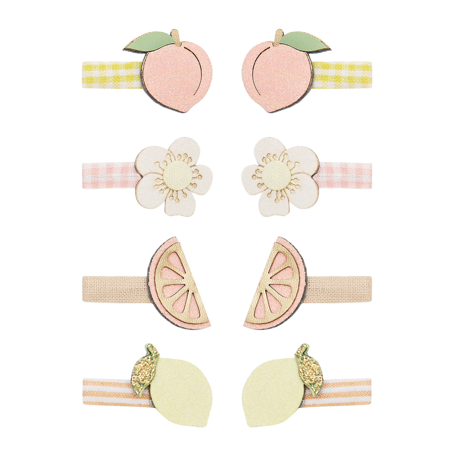 DIMM: Hárspennur mini · 8 stk · Peachy citrus