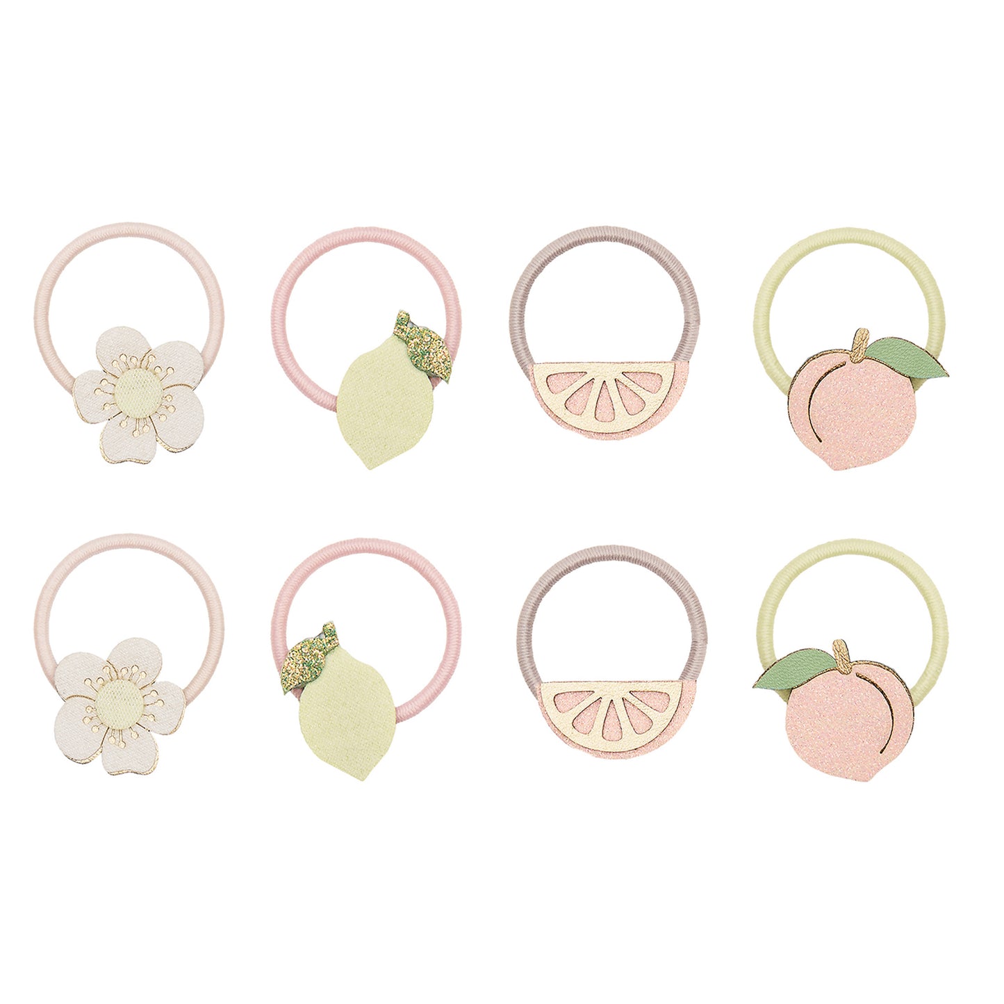 DIMM: Hárteygjur mini · 8 stk · Peachy sitrus