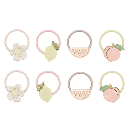 DIMM: Hárteygjur mini · 8 stk · Peachy sitrus