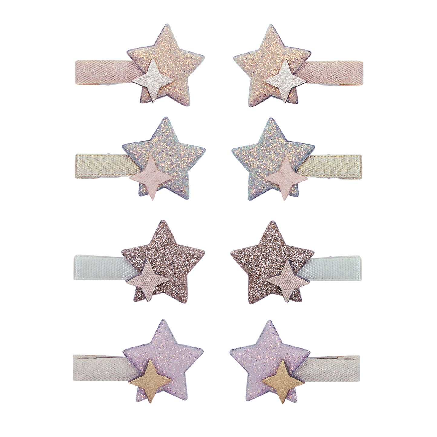 DIMM: Hárspennur mini · 8 stk · Starlight