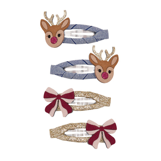 DIMM: Hárspennur · 4 stk · Rudolph and bow