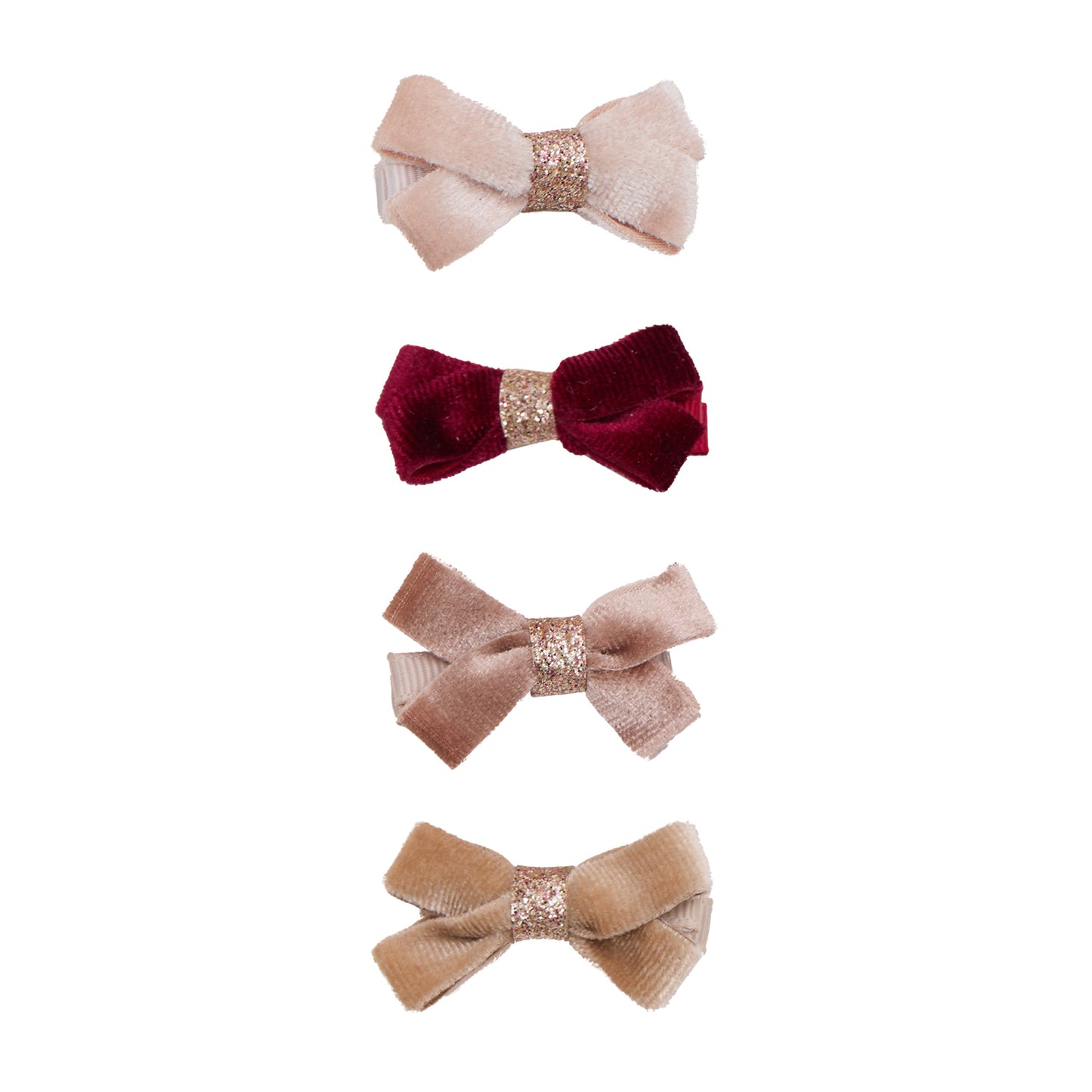 DIMM: Hárspennur · 4 stk · Glitter velvet bow