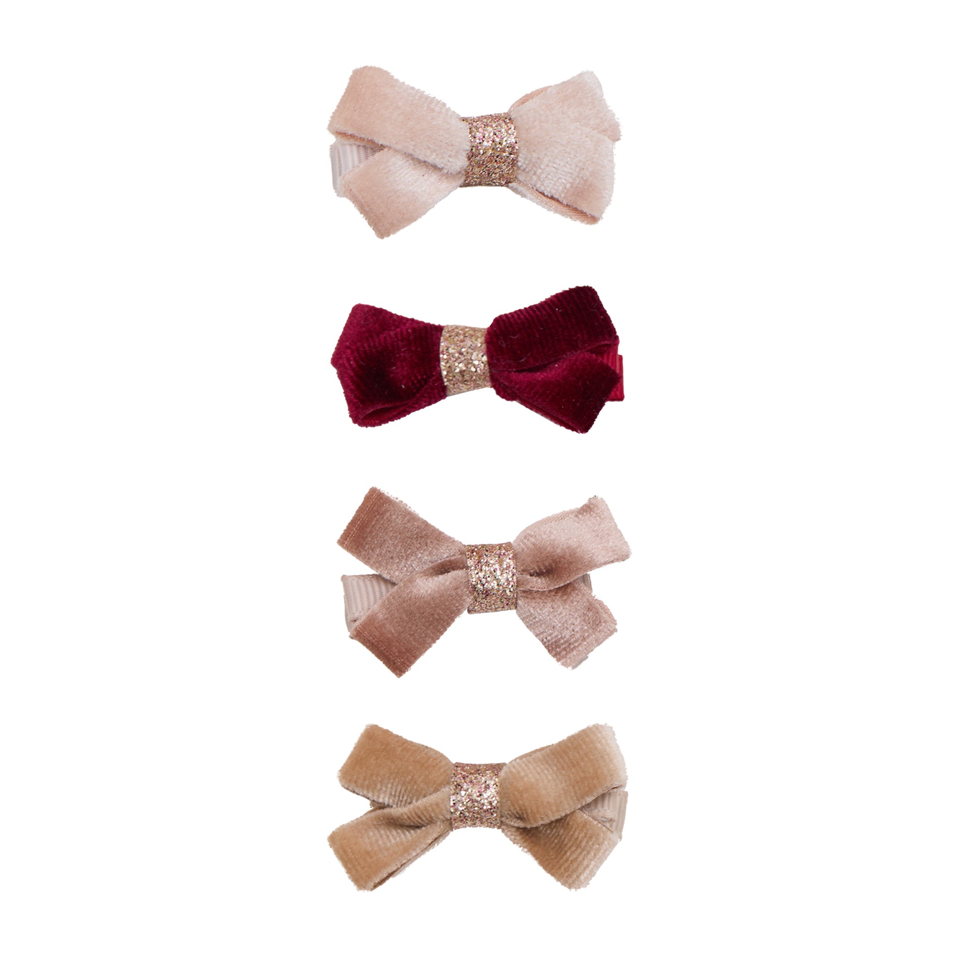 DIMM: Hárspennur · 4 stk · Glitter velvet bow