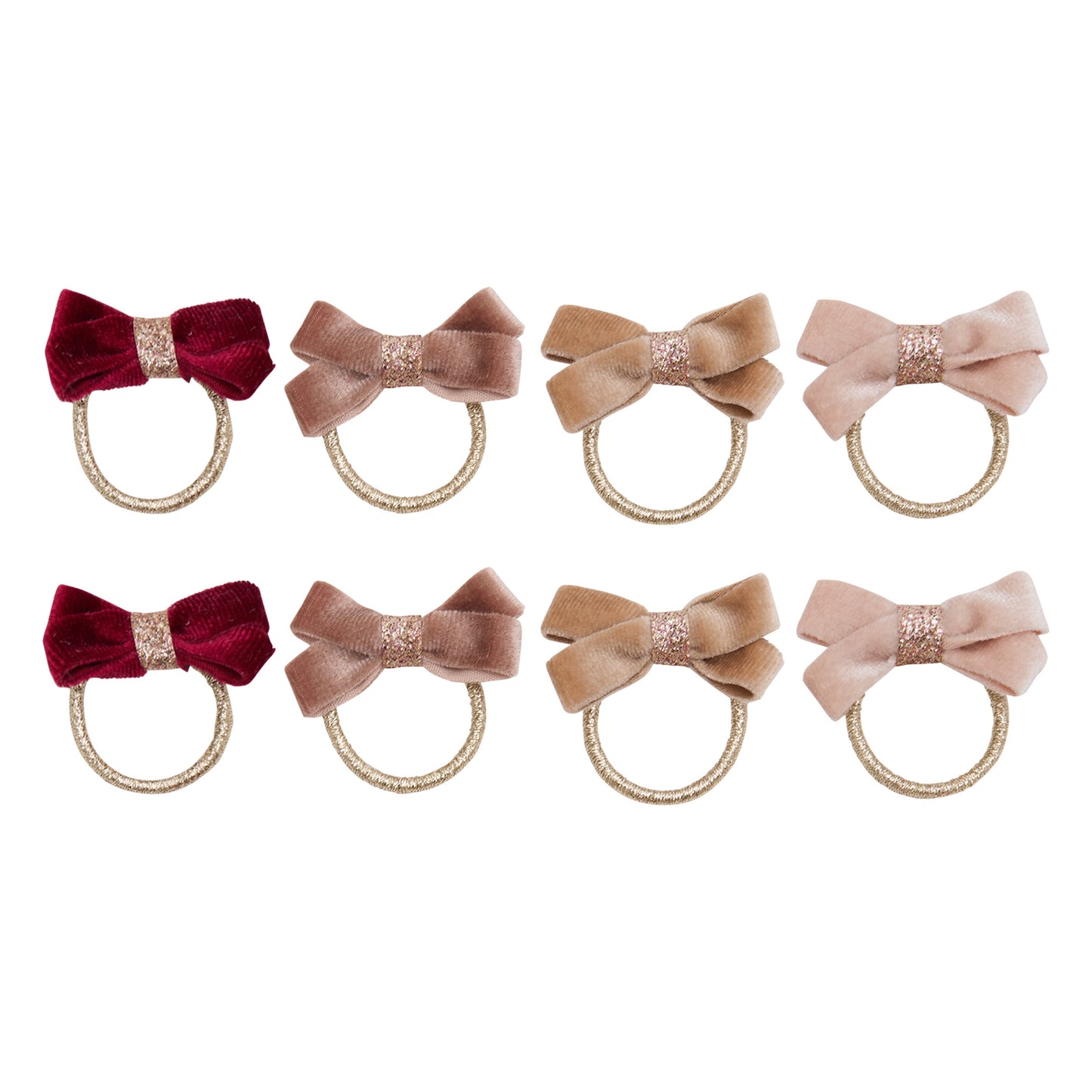 DIMM: Hárteygjur mini · 8 stk · Glitter velvet bow