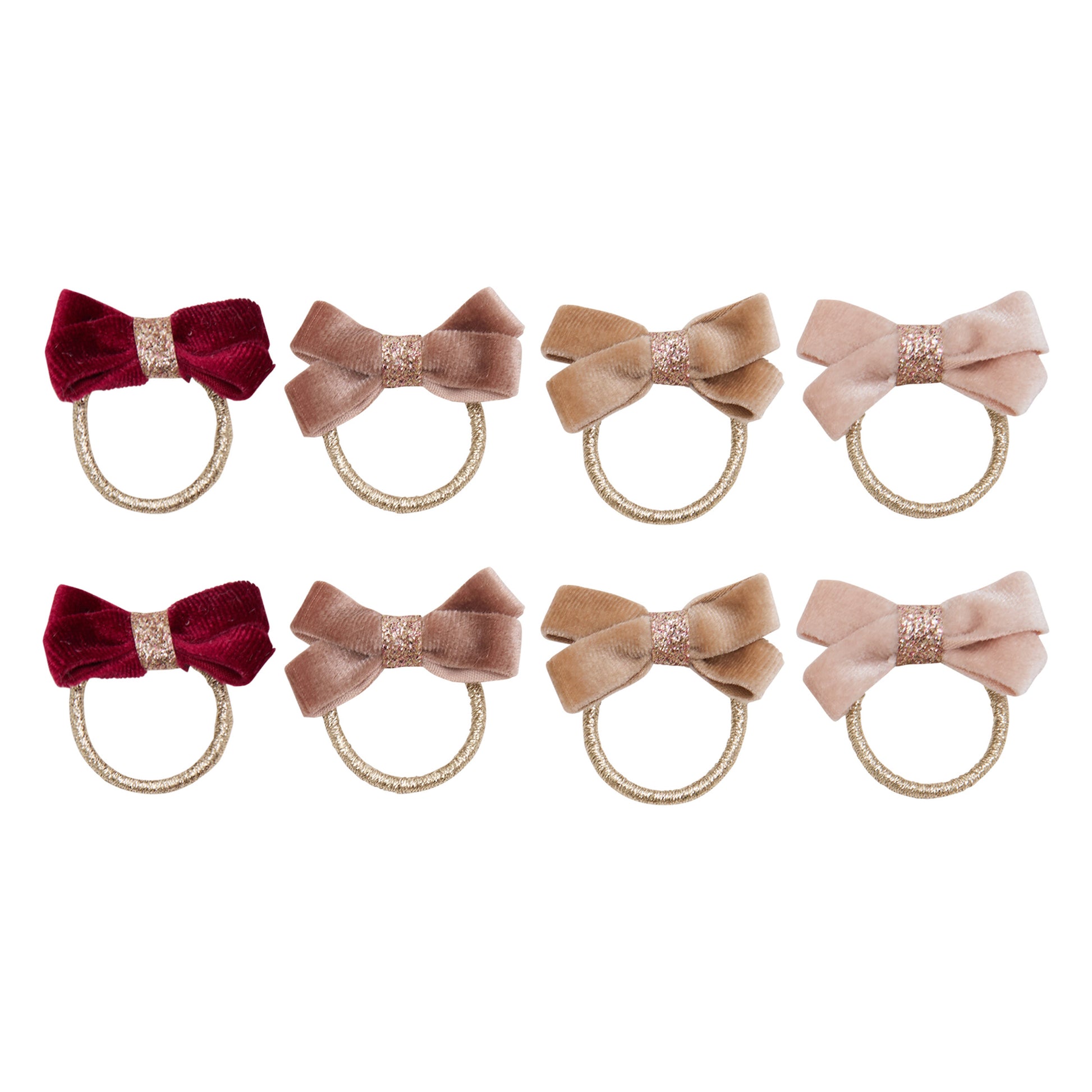 DIMM: Hárteygjur mini · 8 stk · Glitter velvet bow