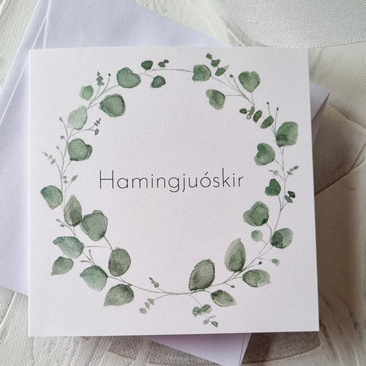 DIMM: Tækifæriskort · Hamingjuóskir grænt