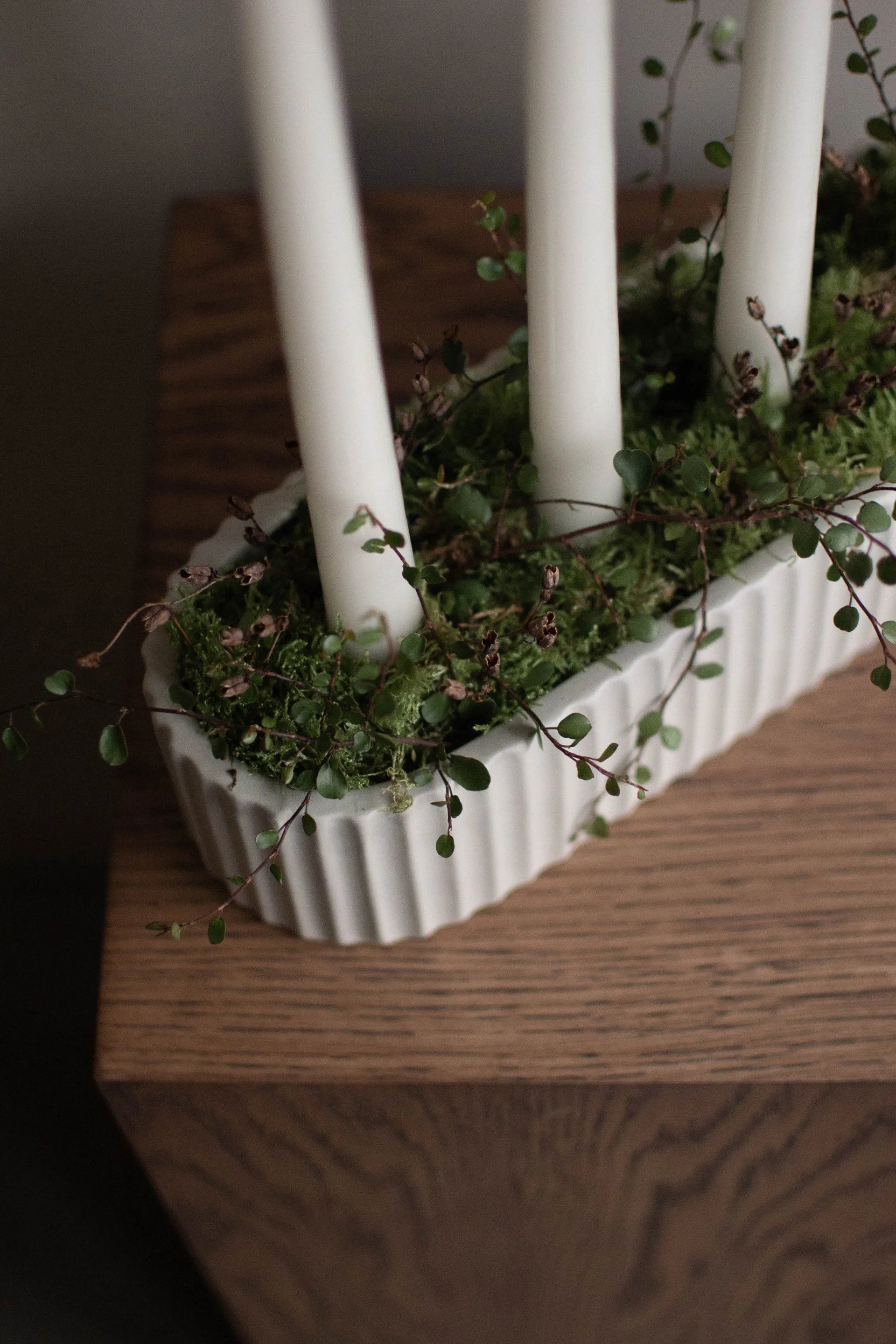 DIMM: Kertastjaki / aðventukrans · Stripe · white