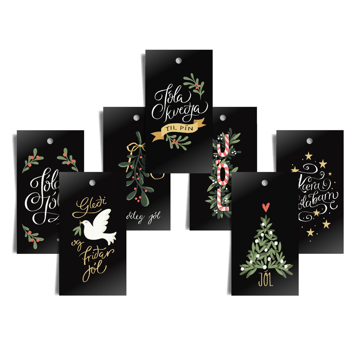 DIMM: Merkimiðar jóla · 7 stk