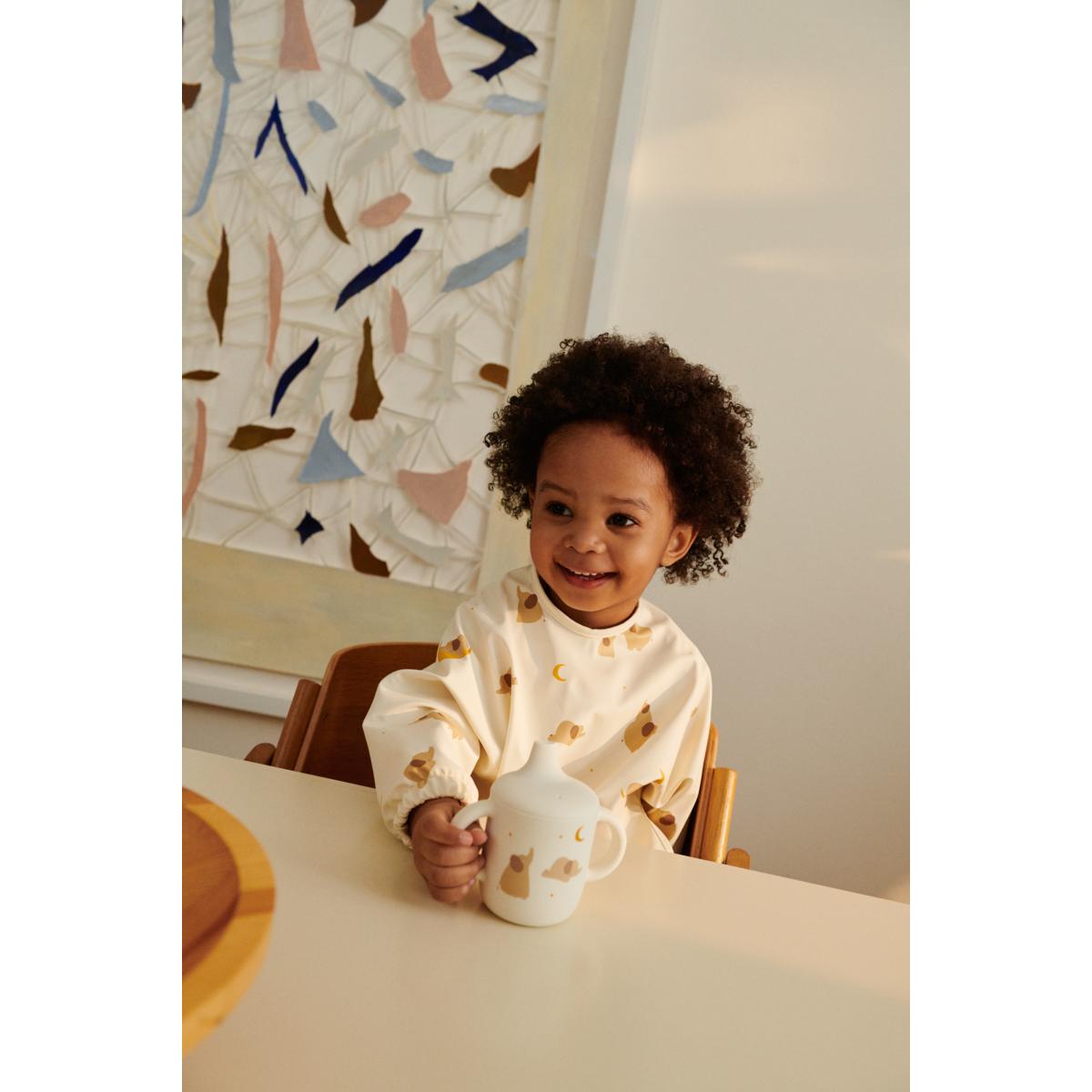 DIMM: Liewood Merle smekkur með ermum · Elephant / Creme de la creme