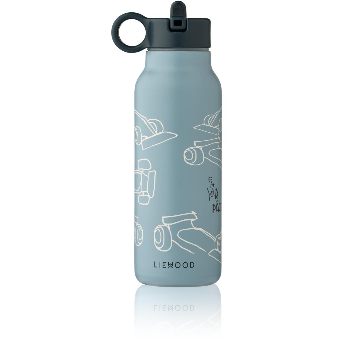 DIMM: Liewood Falk stálbrúsi · 350 ml · Race cars / Beach blue