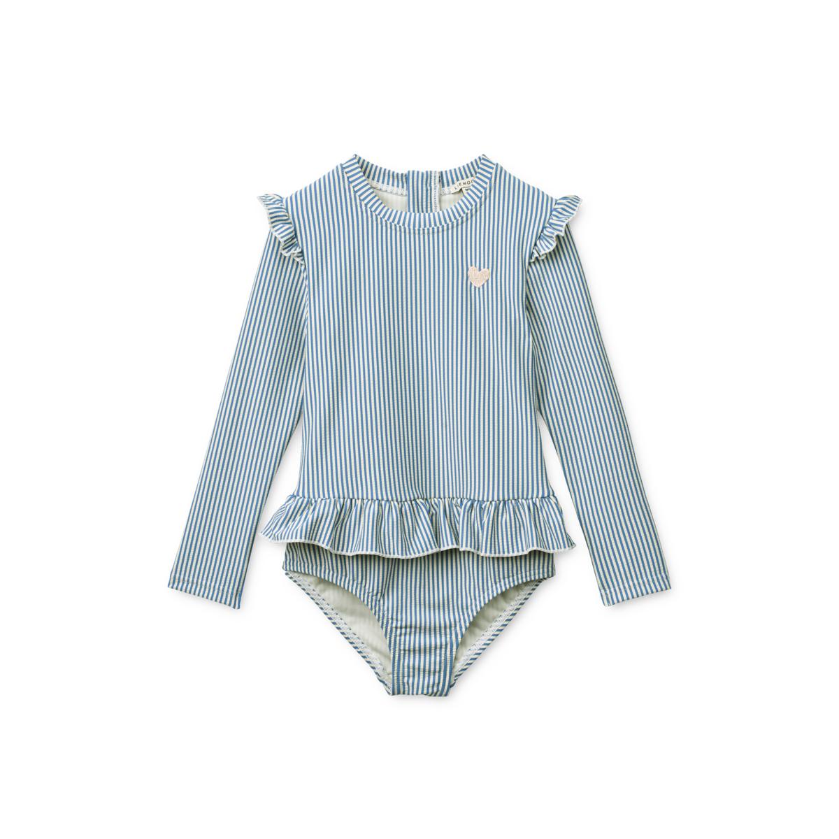 DIMM: Liewood Sille langerma sundbolur · Seersucker Riverside/Creme del la creme