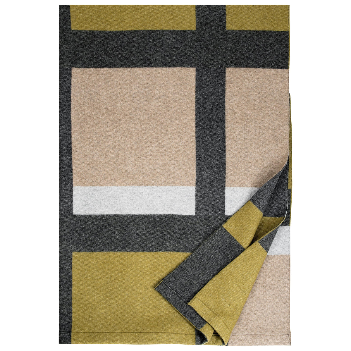 DIMM: Ruusa Merino ullarteppi · Beige/Olive/Grey