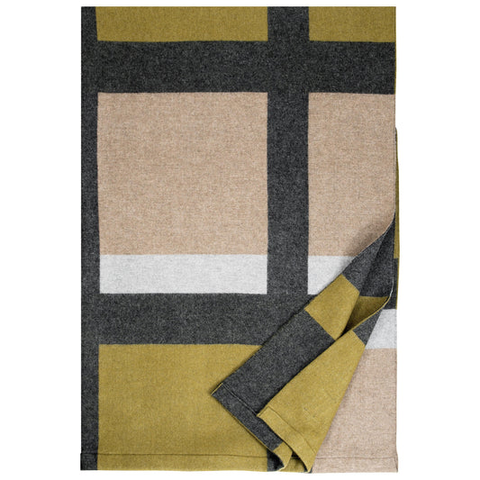 DIMM: Ruusa Merino ullarteppi · Beige/Olive/Grey