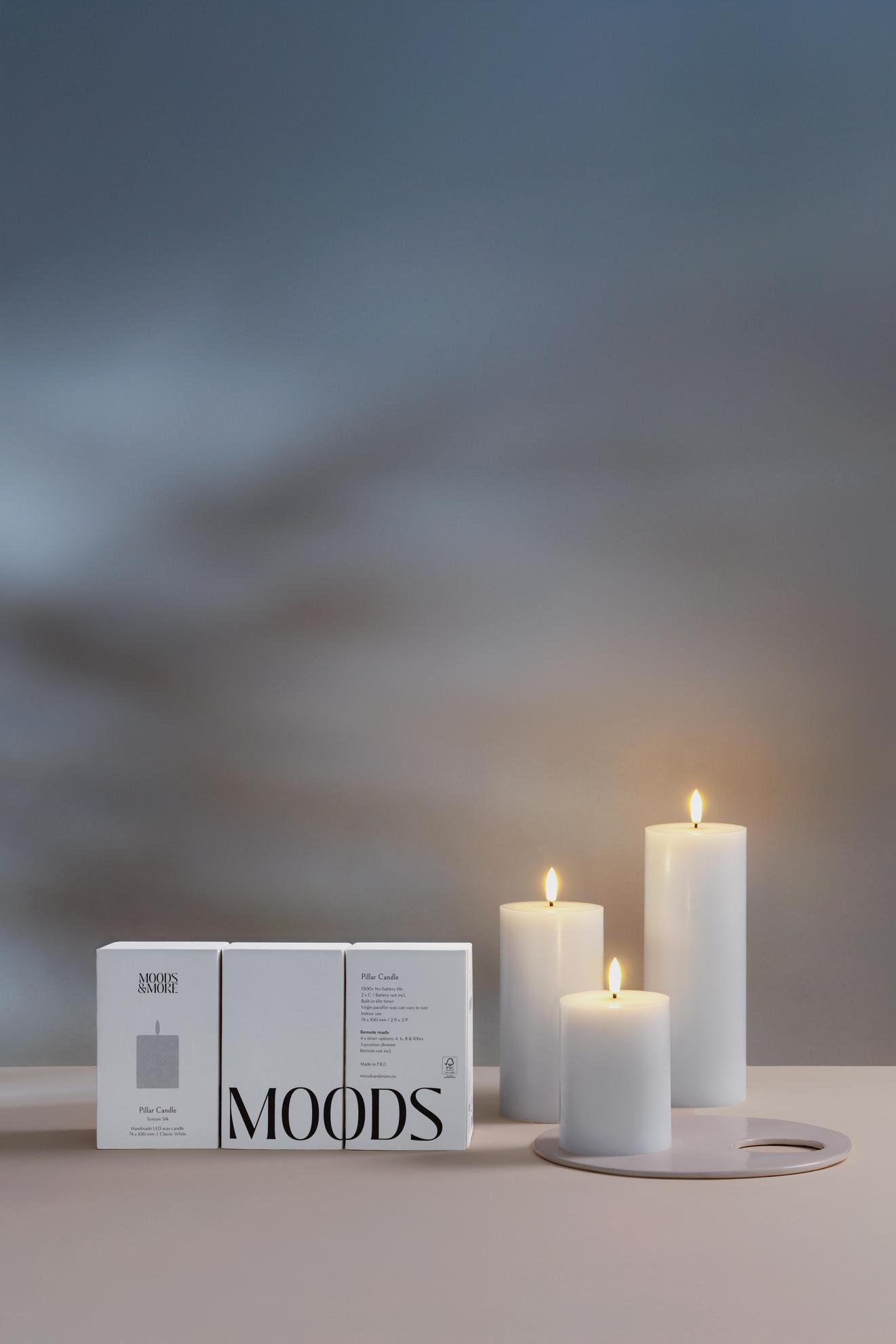 DIMM: Led kubbakerti Silk melted · white · 7,4cm breidd