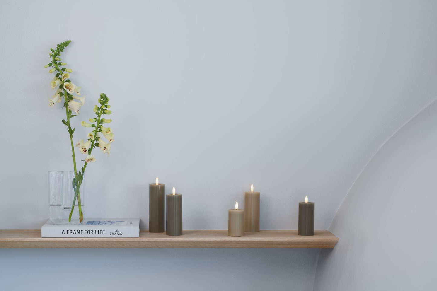 DIMM: Led kubbakerti Silk melted · sand · 7,4cm breidd