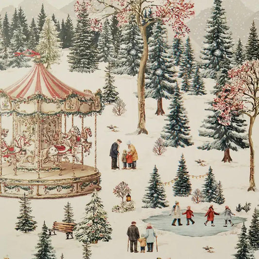 DIMM: Jóla Gjafapappír · Carousel · 55cm x 5m.