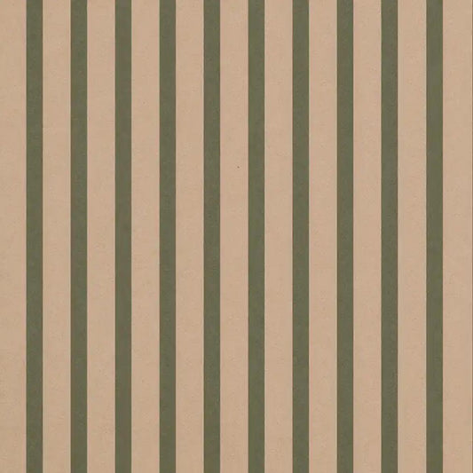 DIMM: Jóla Gjafapappír · Stripe Deep Sage · 55cm x 5m.