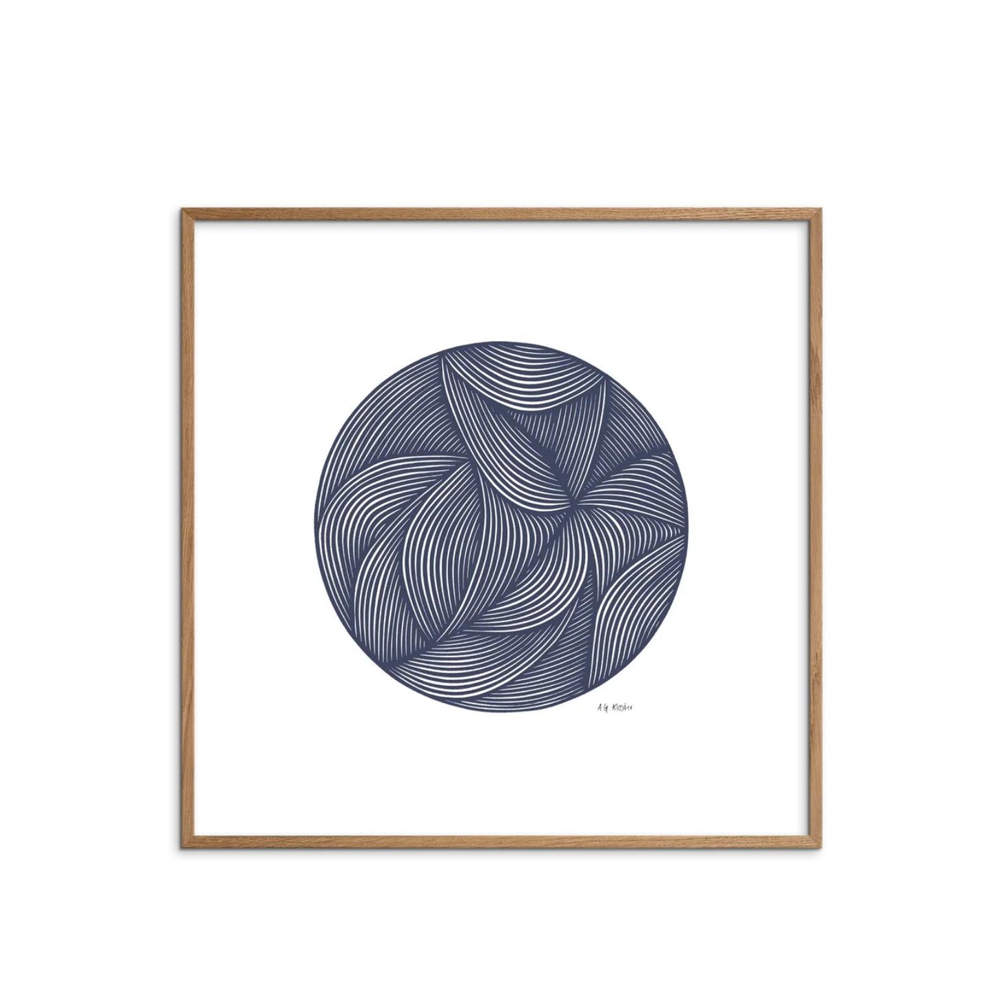 DIMM: Veggspjald · Nordic Papercuts · Circle blue 50x50 cm