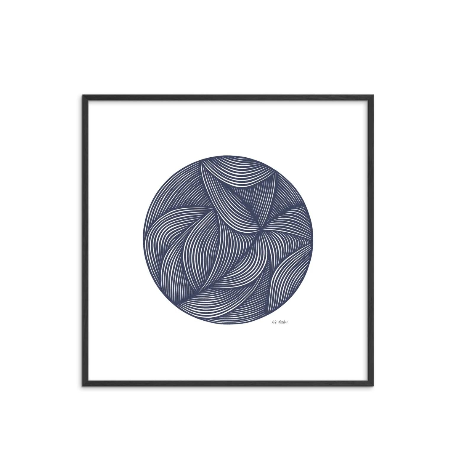 DIMM: Veggspjald · Nordic Papercuts · Circle blue 50x50 cm