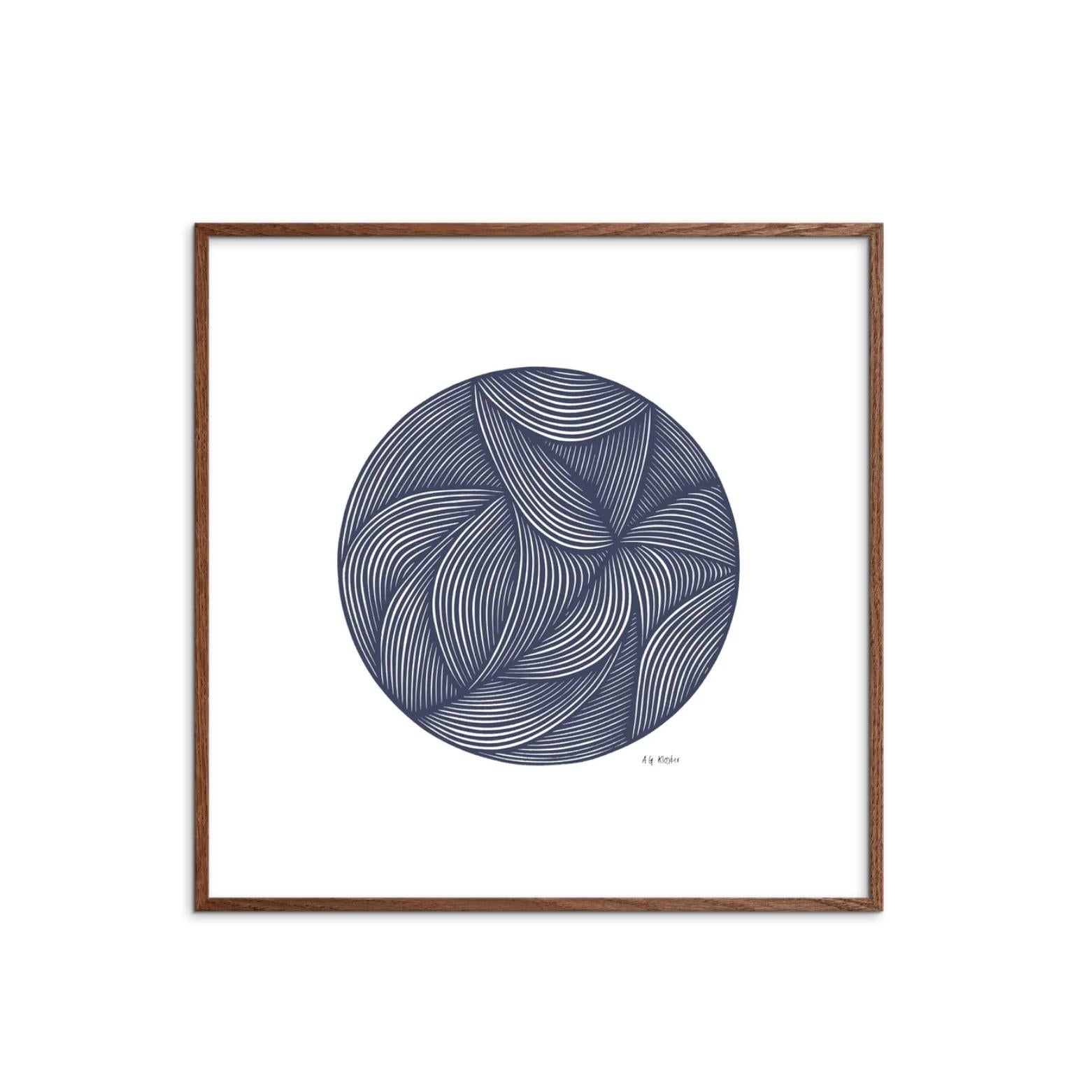 DIMM: Veggspjald · Nordic Papercuts · Circle blue 50x50 cm